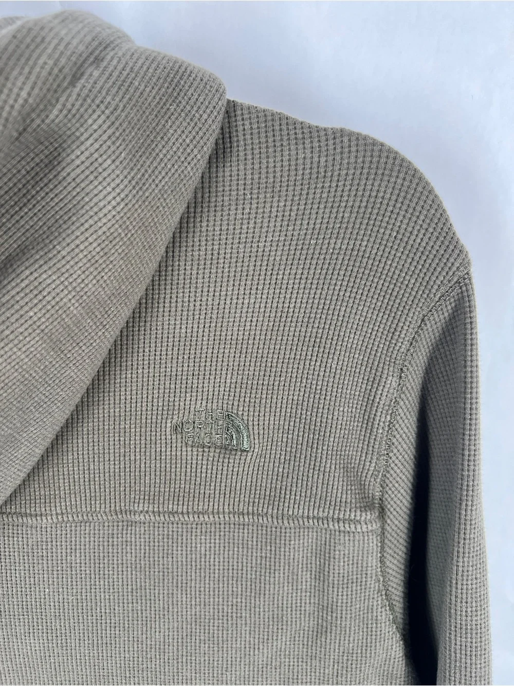 The North Face Men’s Waffle Hoodie Thyme Green Medium A7WS8